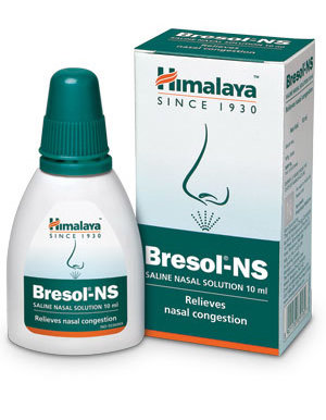Капли-спрей для носа Бресол, 10 мл, Хималая; Bresol-NS Saline Nasal Solution, 10 ml, Himalaya