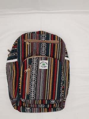 Купить рюкзак из гобеленовой и конопляной ткани.35*25*8 см. Производство Непал; Backpack Pure Hemp