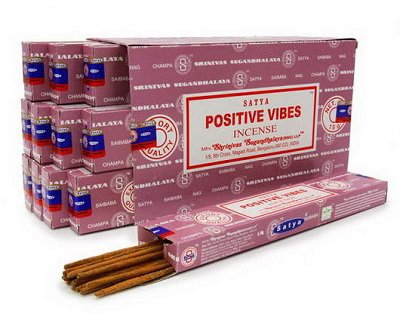 Купить благовония 15гр (н-р: 12 палочек) Сатья Позитивная Атмосфера Satya Positive Vibes